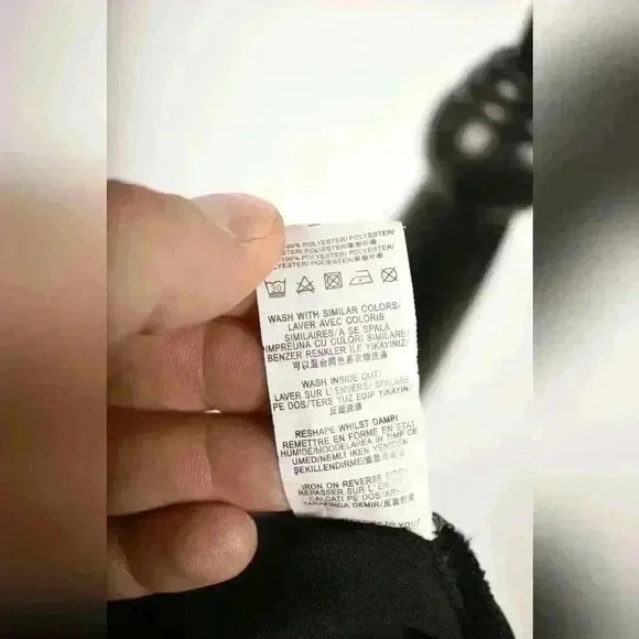 MISSGUIDED Black White Piped Poly Satin Pyjama Tie Wide Leg Jumpsuit 8US 12UK - Picture 11 of 11